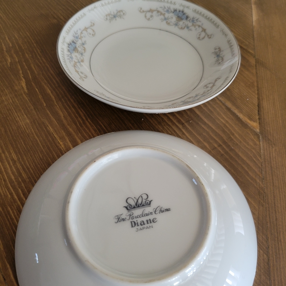 Fine China Porcelain Dishes set of 2 Diana Stamp